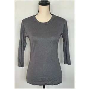 Michael Stars Shine Dora 3/4 Sleeve Crew Neck Shirt